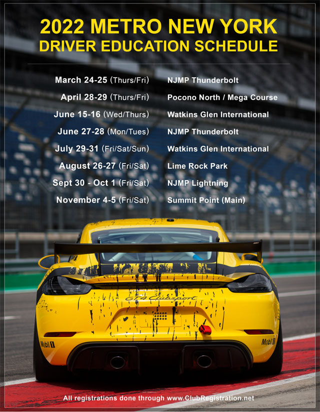 2021 Metro New York Driver Education Schedule